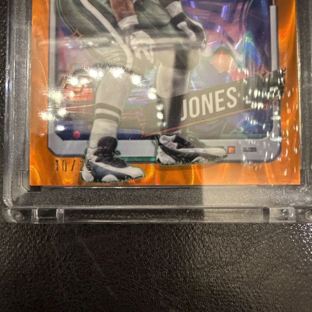 2024 TOPPS CHROME COSMIC MARVIN JONES ORANGE GALACTIC REFRACTOR  #/25 JETS🔥💥